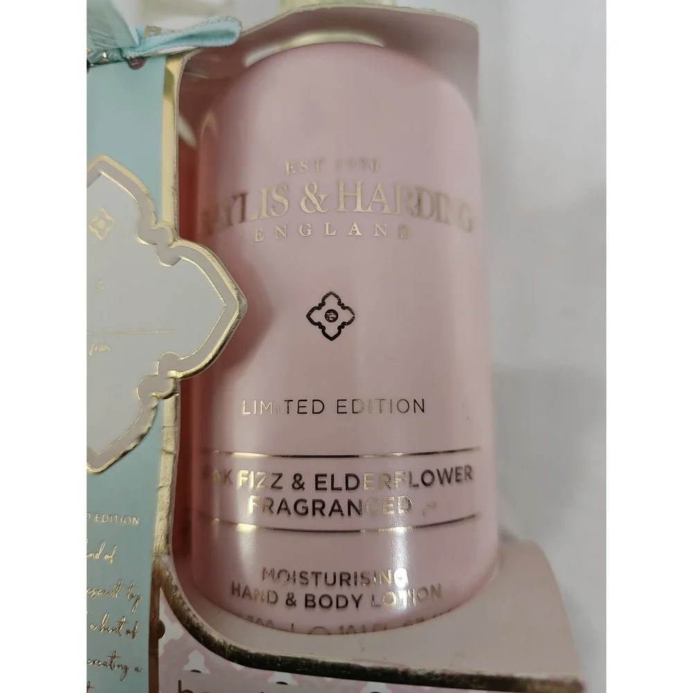 Baylis & Harding Pink Fizz - Elderflower Scent -  Hand Wash & Body Lotion Set